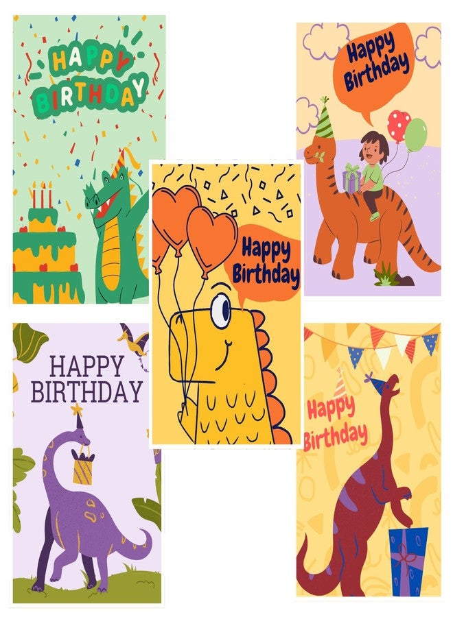 BenignCraft Happy Birthday cards for kids. 3 x 4 Inch 5 Unique Designs (4 Each) set of 20 cards with Envelopes. Folded Blank Greeting Cards for a birthday gift. - Image 1